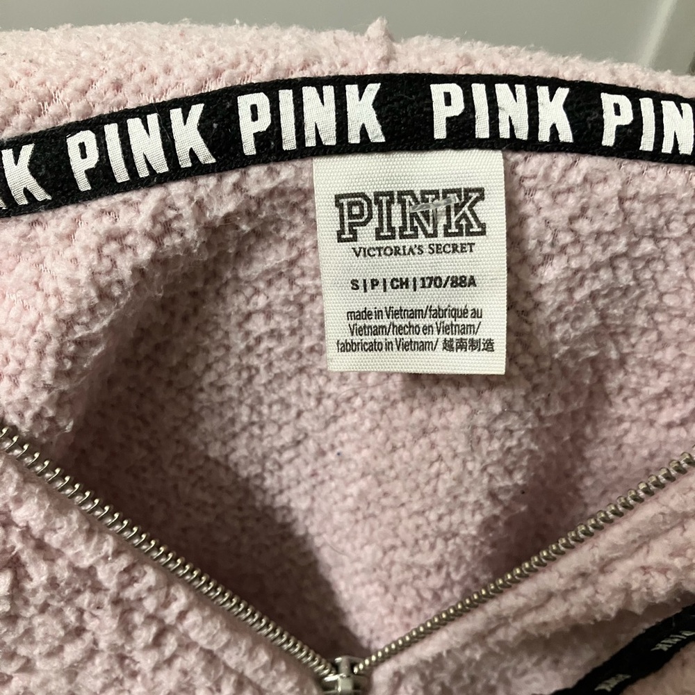 Victorias Secret PINK Sherpa Half Zip Pullover Hoodie - Picture 6 of 8